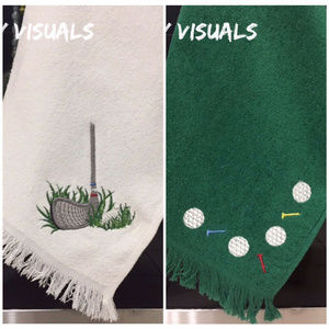 Golf PGA LPGA 2 Golf Towels Custom Embroidered